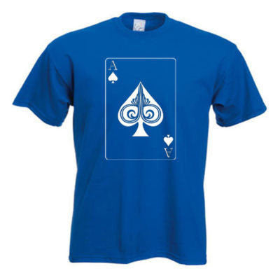 Ace of Spades Playing Card Motif T-Shirt