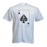 Ace of Spades Playing Card Motif T-Shirt