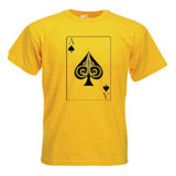 Ace of Spades Playing Card Motif T-Shirt