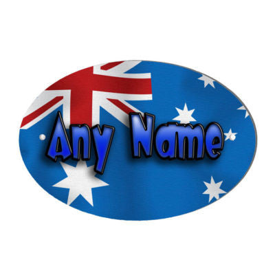 Australian Flag Design Personalised Door Name Plaque