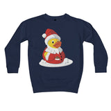 Fun Rubber Duck Santa Kids Sweatshirt