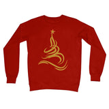 Minimalist Christmas Tree Motif Womens Crew Neck Sweatshirt