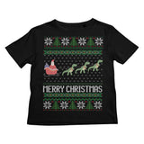 Ugly Christmas Sweater Dinosaur T-Rex Design Kids T-Shirt