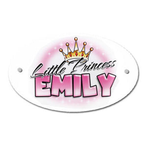 Cute Little Princess Design Personalised Door Plaque