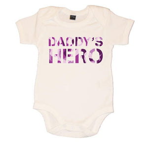 Daddy's Hero Girls Baby Vest