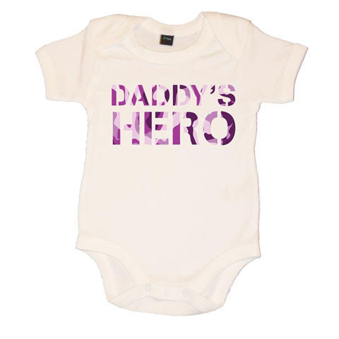 Daddy's Hero Girls Baby Vest