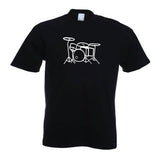 Drum Kit Outline Motif Child's Drummer T-Shirt