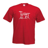 Drum Kit Outline Motif Child's Drummer T-Shirt