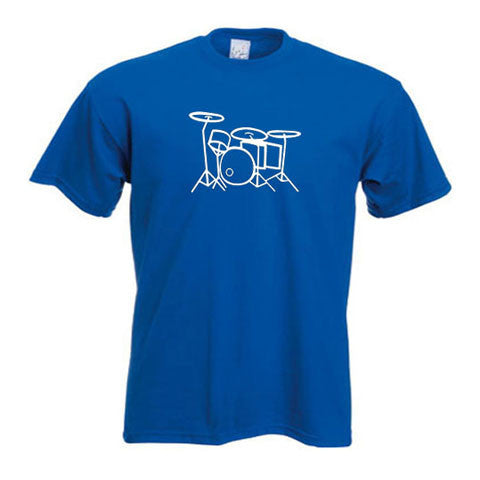 Drum Kit Outline Motif Child's Drummer T-Shirt