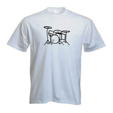 Drum Kit Outline Motif Child's Drummer T-Shirt