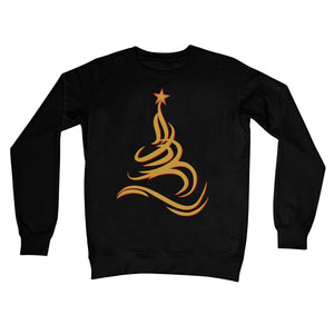 Minimalist Christmas Tree Motif Womens Crew Neck Sweatshirt