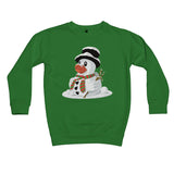 Fun Rubber Duck Christmas Snowman Kids Sweatshirt