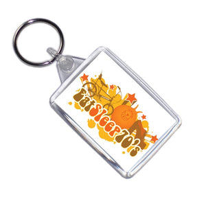 Eat Sleep 70's Retro Style Key Ring