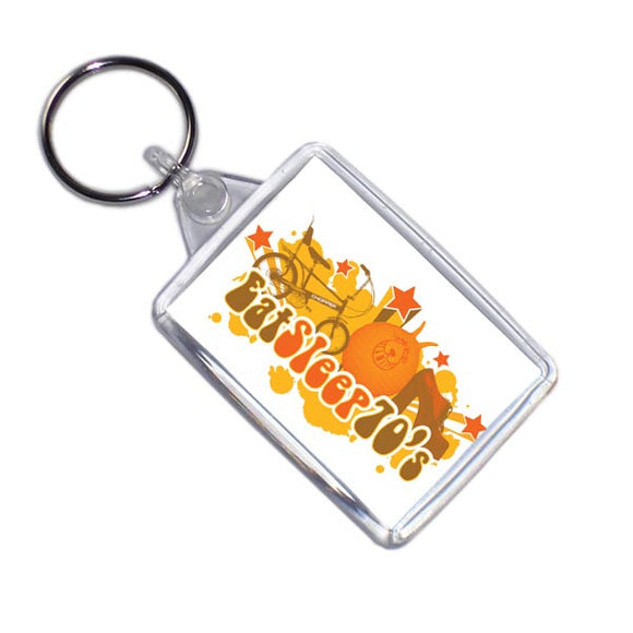 Eat Sleep 70's Retro Style Key Ring
