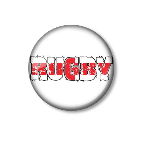 England Rugby Design 25mm Pin Backed Button Badge