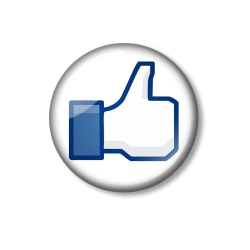 Facebook Like Thumbs Up Fun 25mm Pin Backed Button Badge