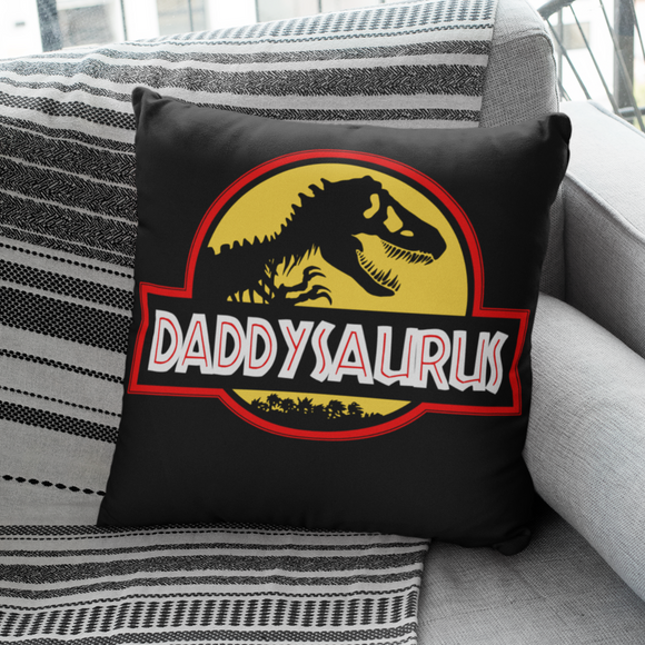 Fun Daddysaurus Jurassic Themed Cushion Gift For Dad