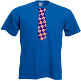 Fun Chequered Tie Motif T-Shirt