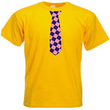 Fun Chequered Tie Motif T-Shirt