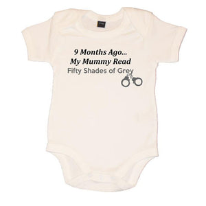 Fun Fifty Shades of Grey 9 Months Ago Baby Vest Doodleman