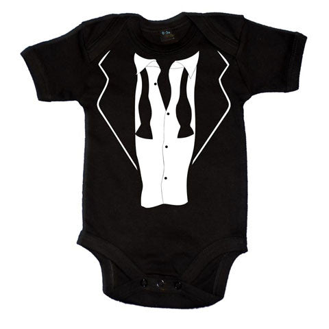 Fun Loose Tie Tuxedo Baby Vest