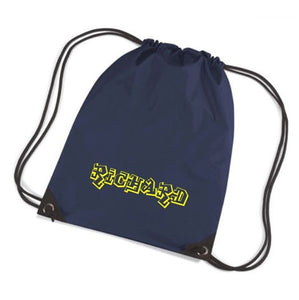 Graffiti Style Print Personalised Drawstring Gym Bag