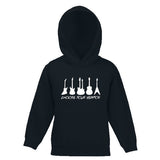 Choose Your Weapon Guitar Motif Childs Hooded Top