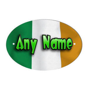 Irish Flag Design Personalised Door Name Plaque