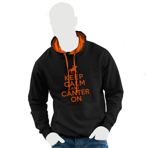 Keep Calm and Canter On Adults Unisex Varsity Hoodie