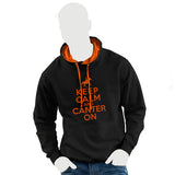 Keep Calm and Canter On Adults Unisex Varsity Hoodie