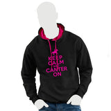 Keep Calm and Canter On Adults Unisex Varsity Hoodie