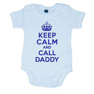 Keep Calm And Call Daddy Boys Baby Vest