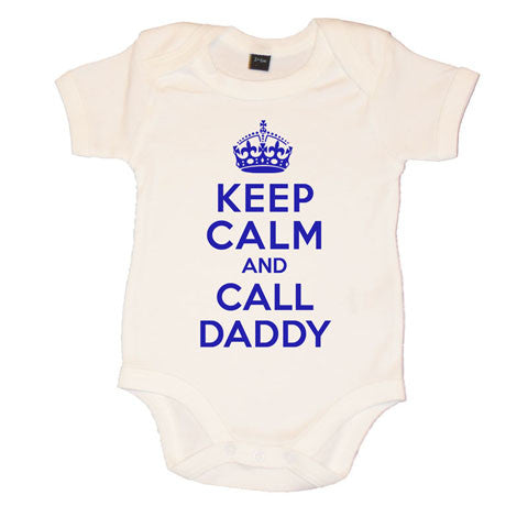 Keep Calm And Call Daddy Boys Baby Vest –