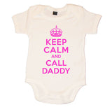 Keep Calm And Call Daddy Girls Baby Vest