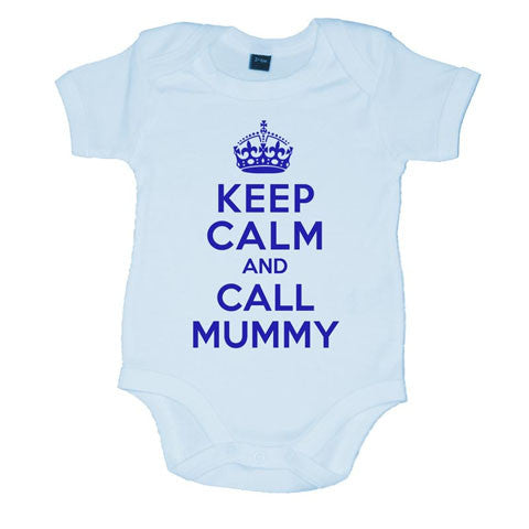 Keep Calm And Call Mummy Boys Baby Vest