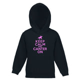 Keep Calm and Canter Horse Motif Child's Hooded Top