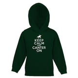 Keep Calm and Canter Horse Motif Child's Hooded Top