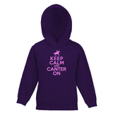 Keep Calm and Canter Horse Motif Child's Hooded Top