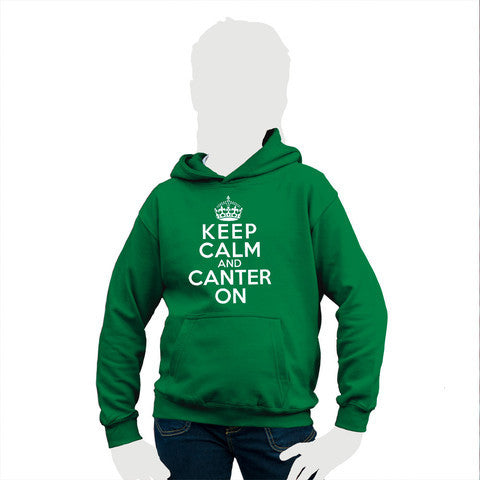 Keep Calm and Canter On Crown Motif Child's Hooded Top