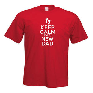 Keep Calm I'm A New Dad Motif T-Shirt For Dad