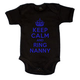 Keep Calm And Ring Nanny Boys Baby Vest