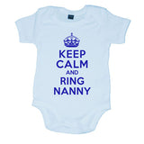 Keep Calm And Ring Nanny Boys Baby Vest