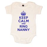 Keep Calm And Ring Nanny Boys Baby Vest