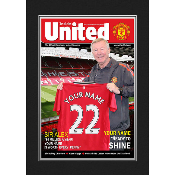 Man United Personalised Magazine Cover Folder