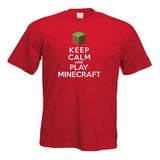 Minecraft Keep Calm and Play Minecraft Adults T-Shirt