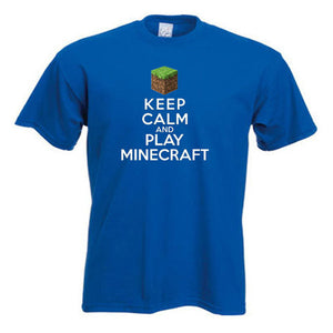 Minecraft Keep Calm and Play Minecraft Adults T-Shirt