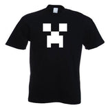 Minecraft Creeper Child Youth T-Shirt Black