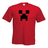 Minecraft Creeper Child Youth T-Shirt Red