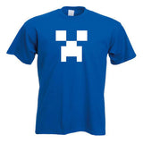 Minecraft Creeper Child Youth T-Shirt Royal Blue