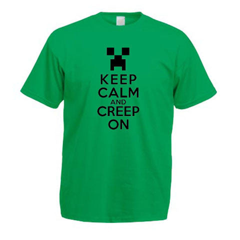 Minecraft Calm And Creep On Child's T-Shirt – Doodleman.co.uk